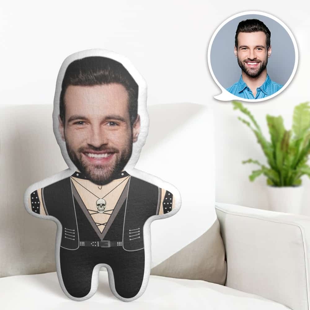 Cartoon-rocker-minime-wurfs-kissen Benutzerdefiniertes Gesicht-kissen Personalisiertes Niedliches Minime-kissen - dephotoblanket