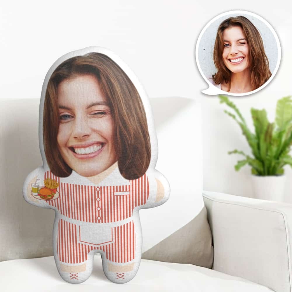Kellnerin Minime Throw-kissen Kundenspezifisches Niedliches Kissen Personalisierte Foto-minime-kissen-geschenke - dephotoblanket