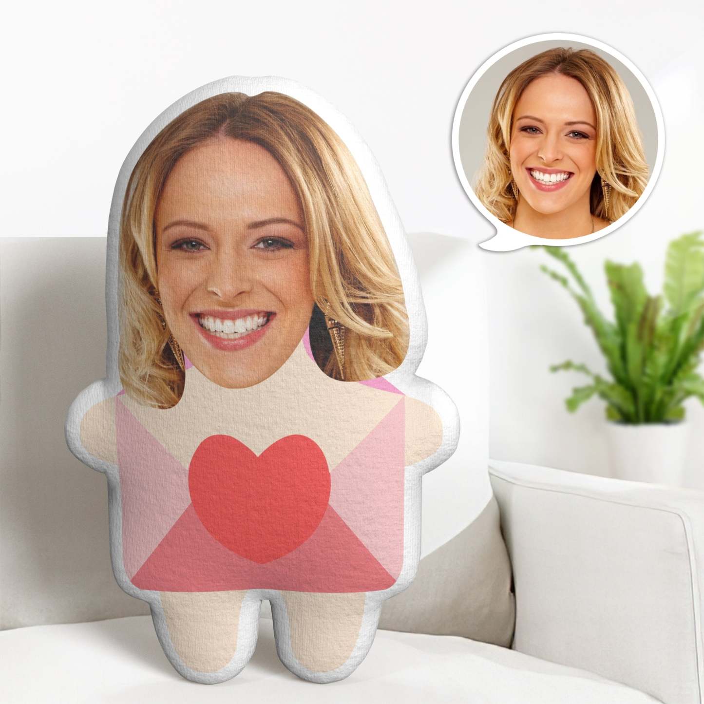 Valentinstagsgeschenke Minime Dekokissen Custom Face Pillow Geschenke Lustiger Umschlag - dephotoblanket