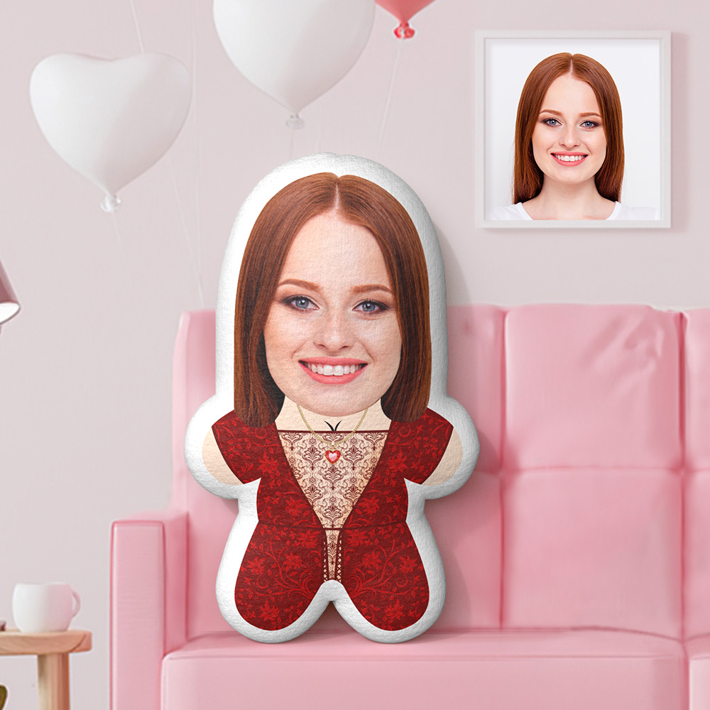 Benutzerdefiniertes Minime-wurfkissen, Juliet-gesichtskissen, Personalisiertes Foto-minime-kissen - dephotoblanket