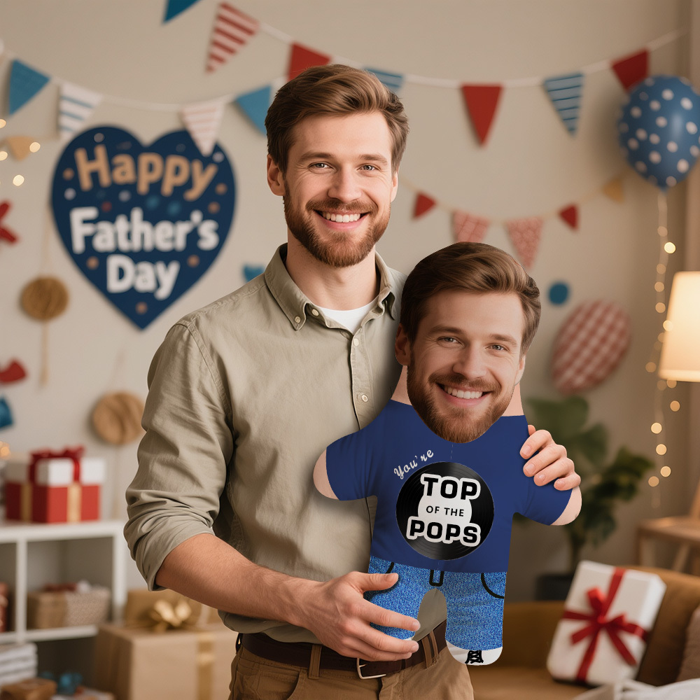 Benutzerdefinierte Minime Kissen You're Top Of The Pops Gesichtskissen Für Vatertag Neuheit Geschenk - dephotoblanket