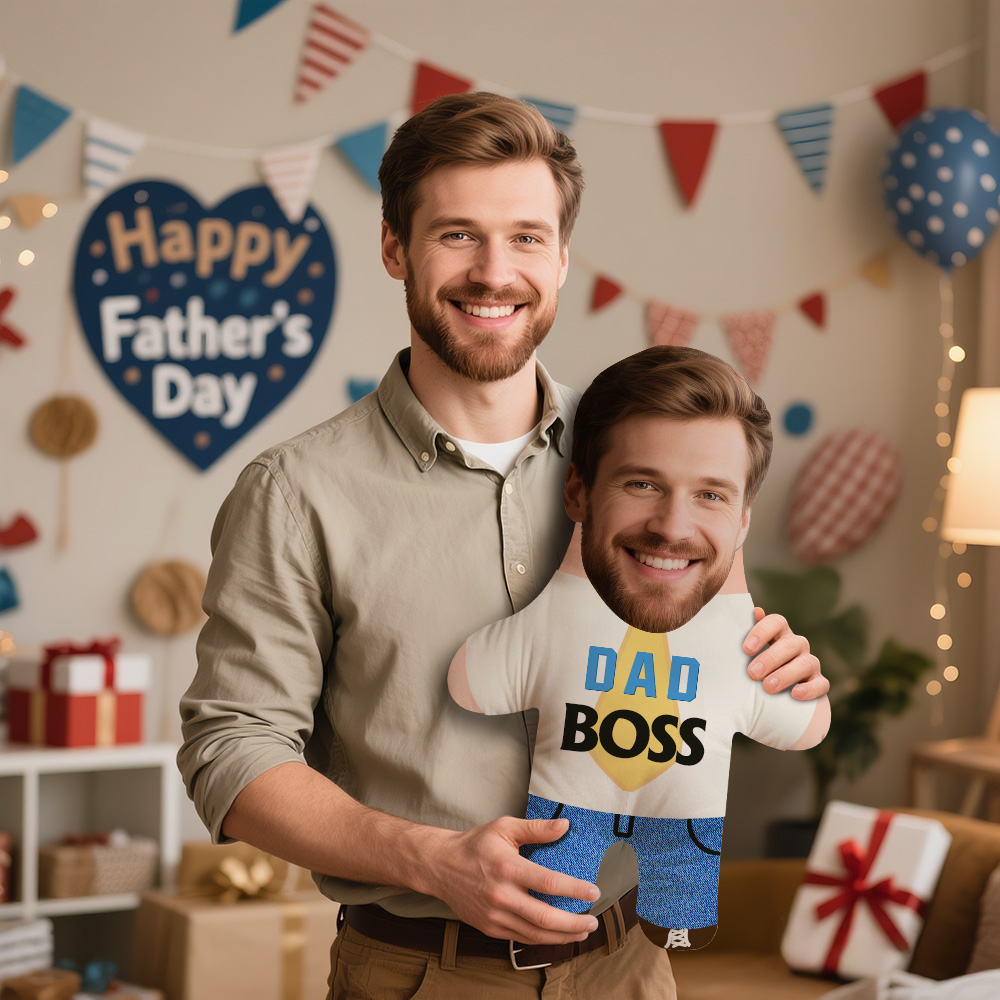 Benutzerdefinierte Minime Kissen Papa Boss Gesicht Kissen Vatertag Geschenke