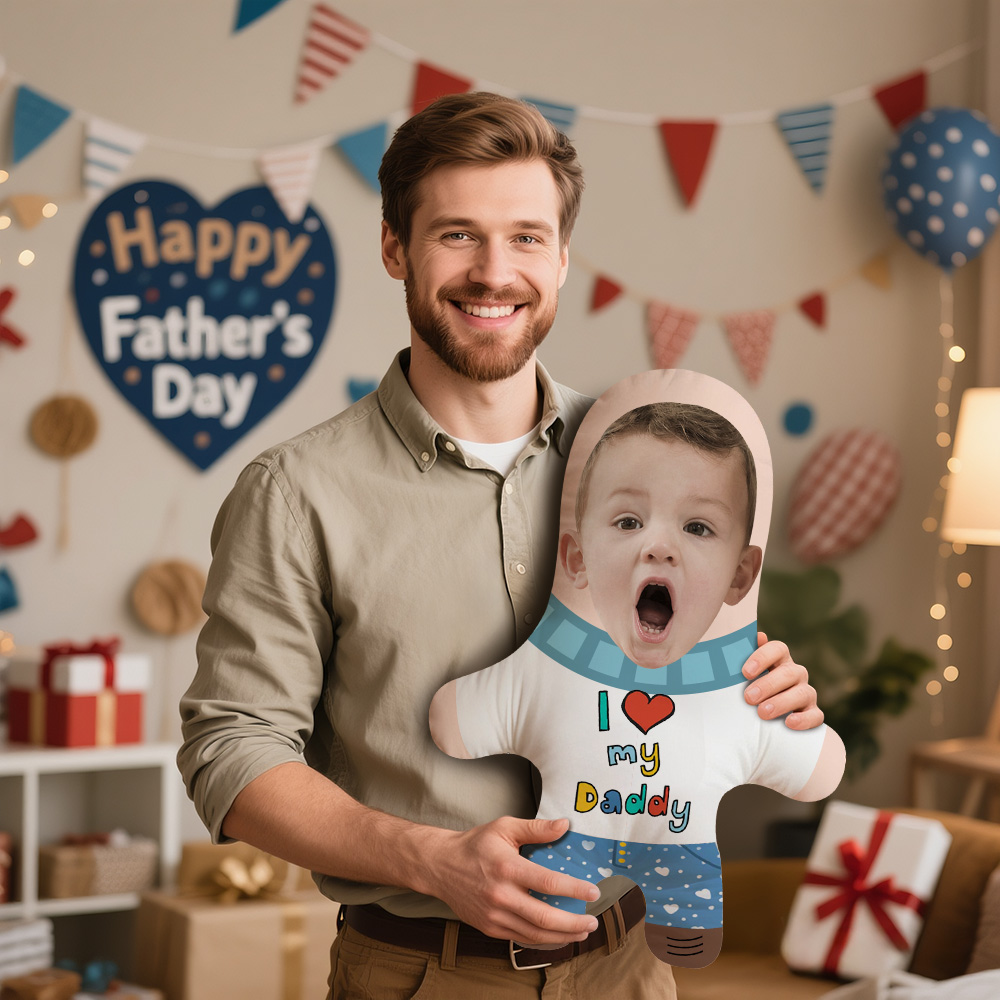 Benutzerdefinierte Minime Kissen Ich Liebe Meinen Papa Gesicht Kissen Vatertagsgeschenke