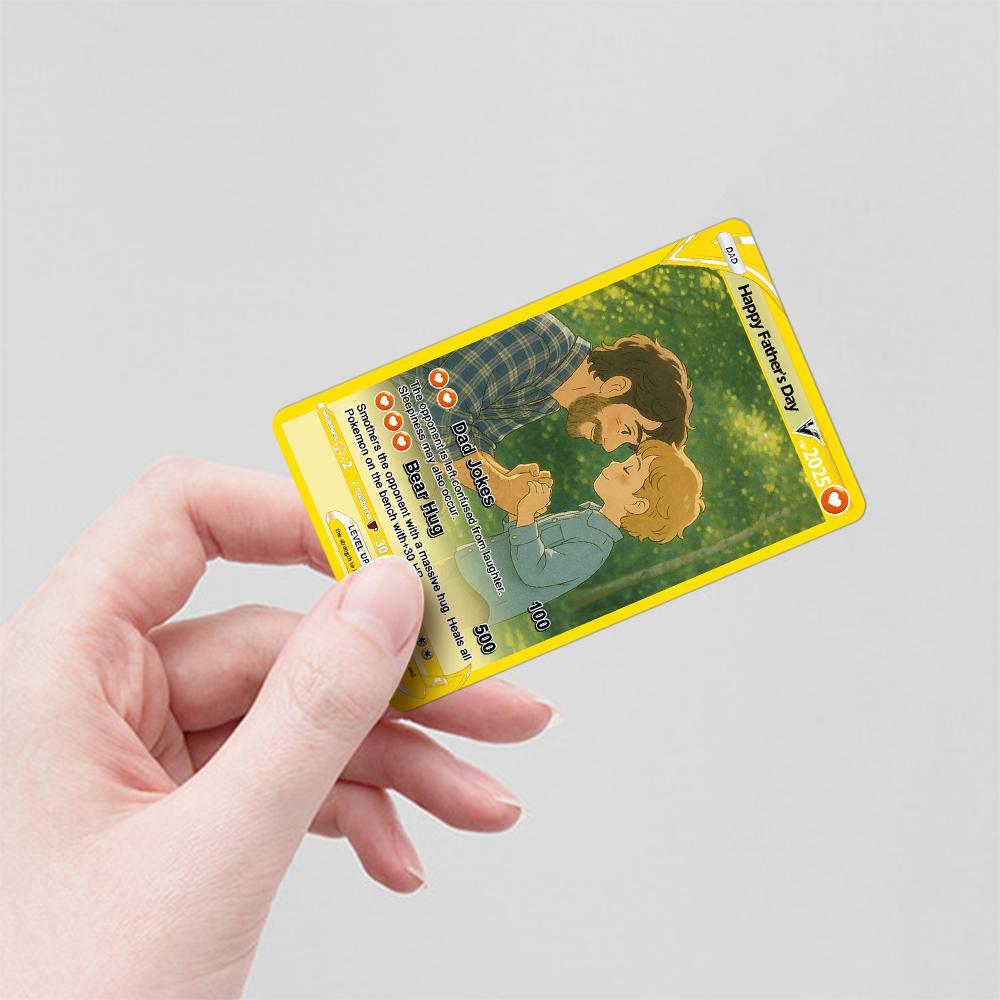 Pokemon-karte Zum Vatertag, Personalisierte Pokemon-karte, Geschenk Für Papa, Vatertagsgeschenk, Personalisiertes Poke-geschenk