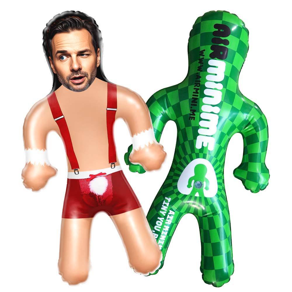 Benutzerdefinierte Gesicht Blow Up Puppe Sexy Santa Weihnachten Lustige Aufblasbare Luft Minime Puppe Weihnachtsgeschenk Für Sie/ihn - dephotoblanket