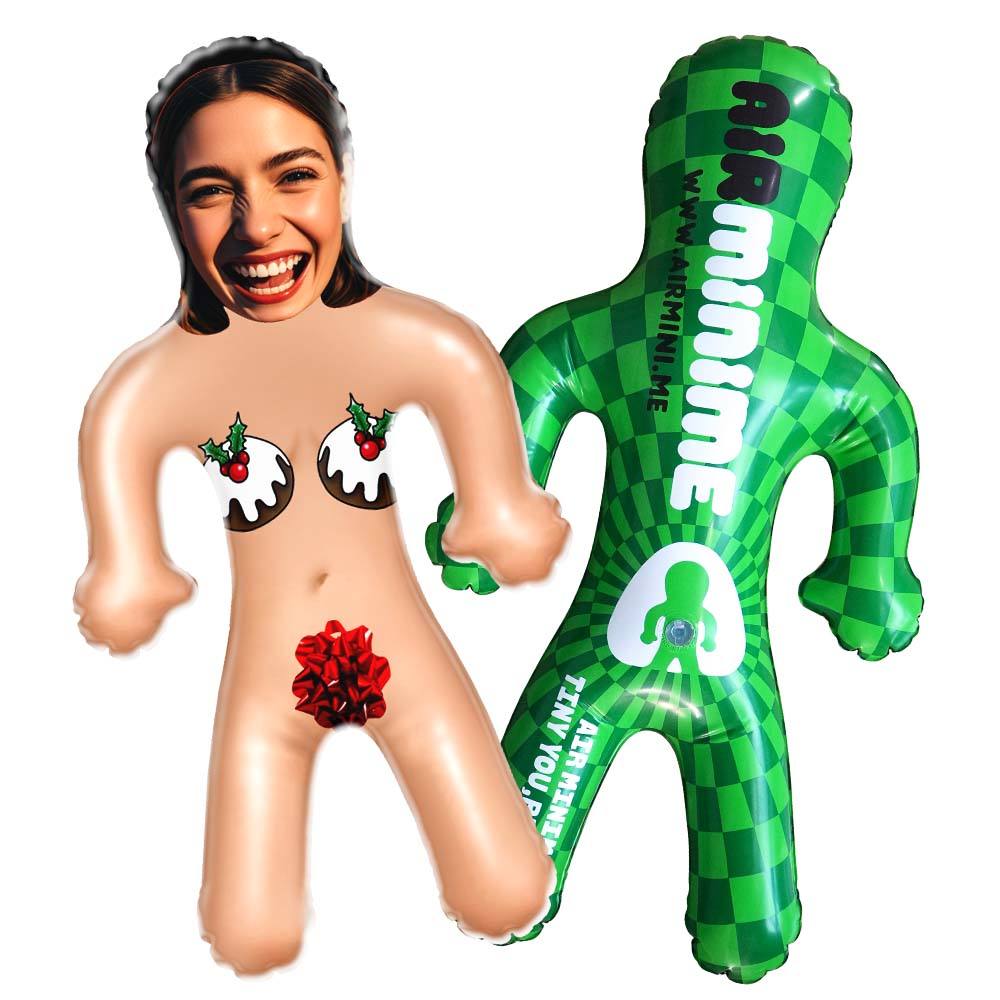 Benutzerdefinierte Gesicht Blow Up Puppe Sexy Weihnachten Frauen Air Minime Puppe Lustiges Aufblasbares Weihnachtsgeschenk