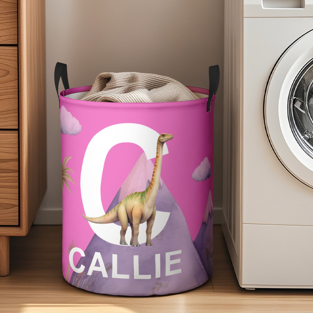 Personalisierter Wäschekorb Mit Dinosaurier-tiermotiv, Großes Spielzeug, Wasserdichtes Oxford-tuch, Babyparty, Einweihungsgeschenk Für Familienkinder - dephotoblanket