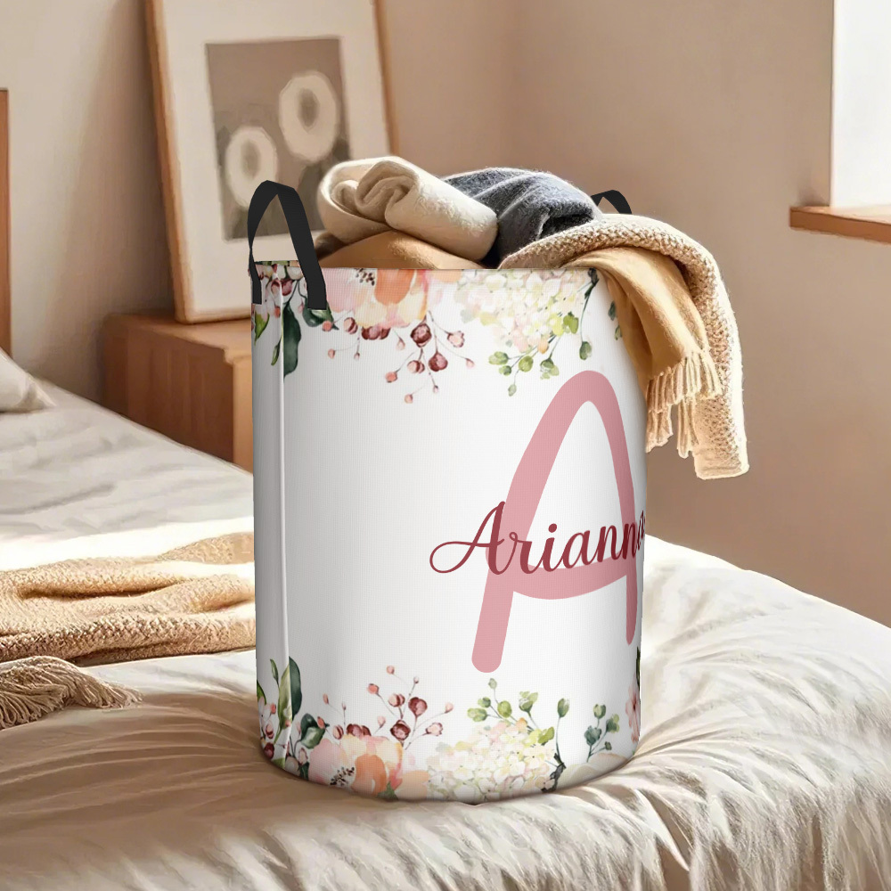 Personalisierter Wäschekorb, Wasserfest, Name Und Initialen, Geschenk Zur Wohnungserwärmung - dephotoblanket