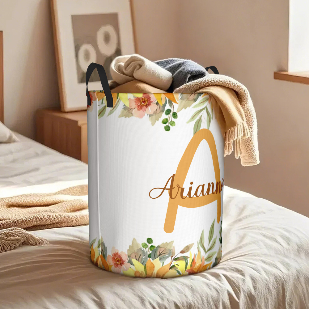 Personalisierter Wäschekorb, Wasserfest, Name Und Initialen, Geschenk Zur Wohnungserwärmung - dephotoblanket