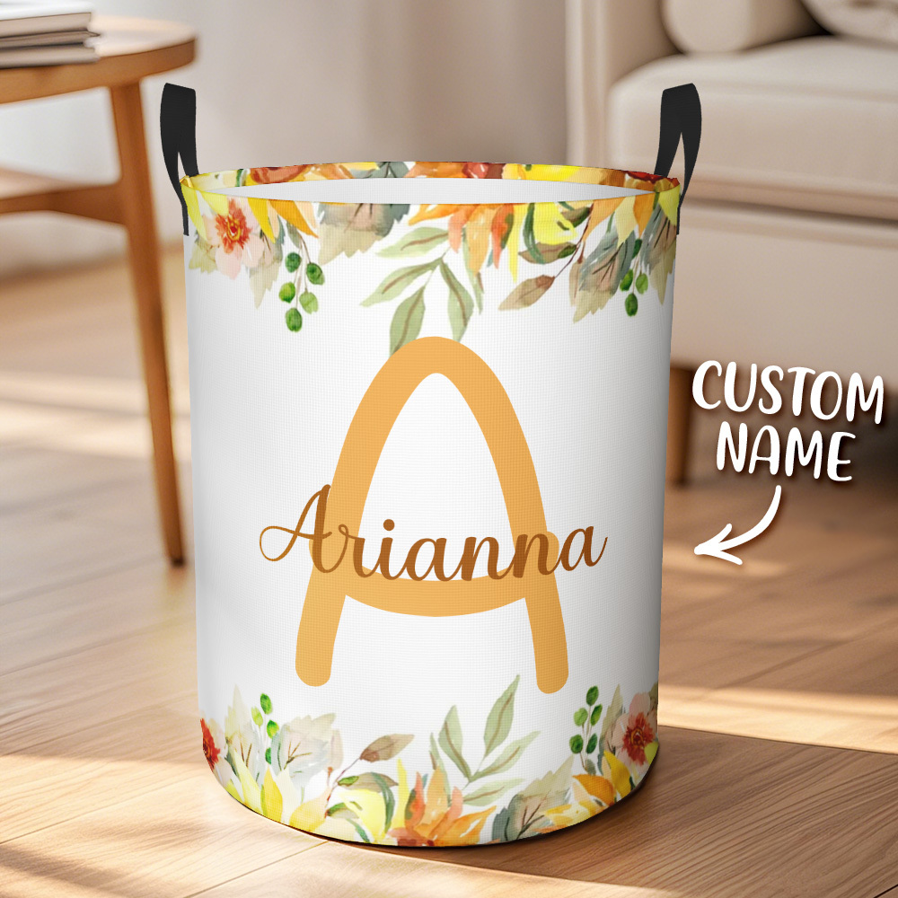 Personalisierter Wäschekorb, Wasserfest, Name Und Initialen, Geschenk Zur Wohnungserwärmung - dephotoblanket