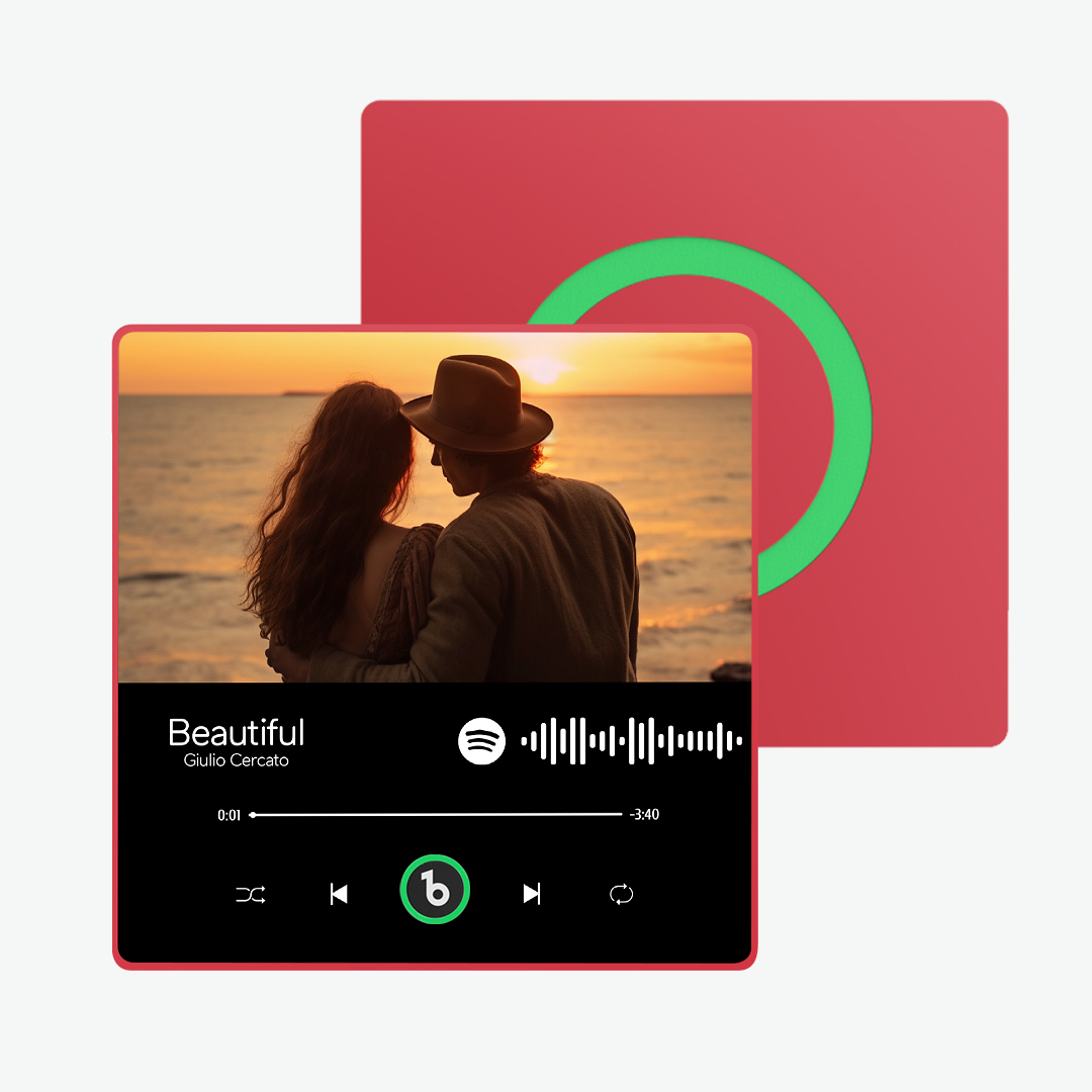 Benutzerdefinierter Musik-kühlschrankmagnet, Neu, 4.0-upgrade, Musik-foto-wandaufkleber, Der Musik Ohne Handy Abspielt, Mehrere Stile, Geschenke Für Paare