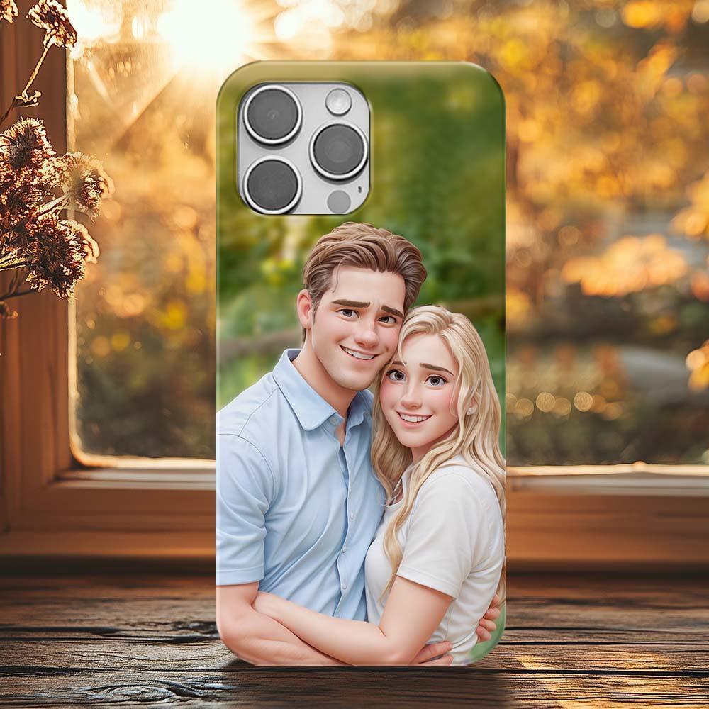 Benutzerdefinierte Handyhülle Im Cartoon-stil Mit Foto Für Iphone 16 15 14 13 12 11 X Magsafe - dephotoblanket