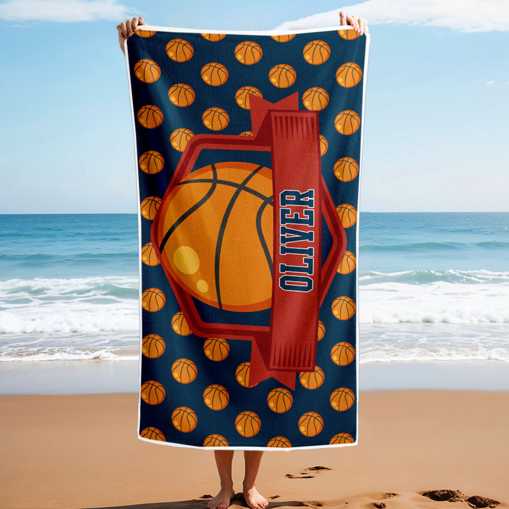 Individuelles Strandtuch Mit Namen, Ballspiele, Strandtuch, Sportgeschenke - dephotoblanket