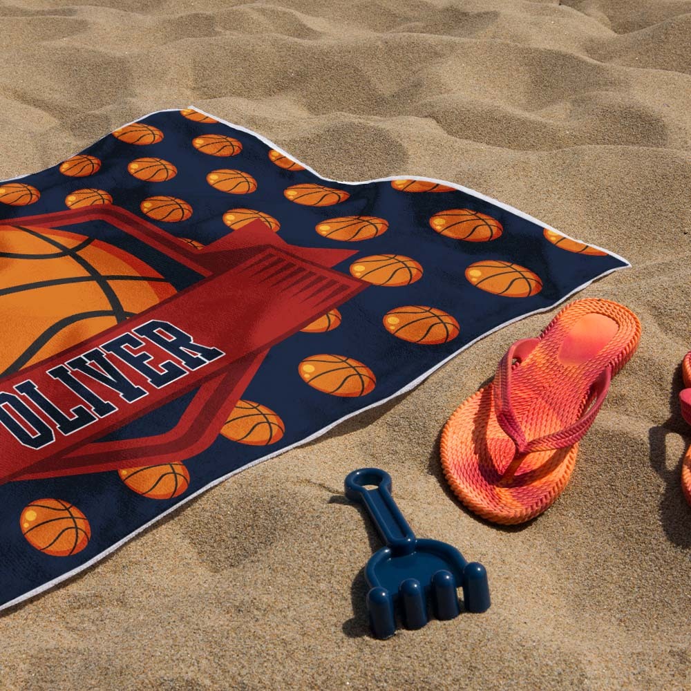 Individuelles Strandtuch Mit Namen, Ballspiele, Strandtuch, Sportgeschenke - dephotoblanket