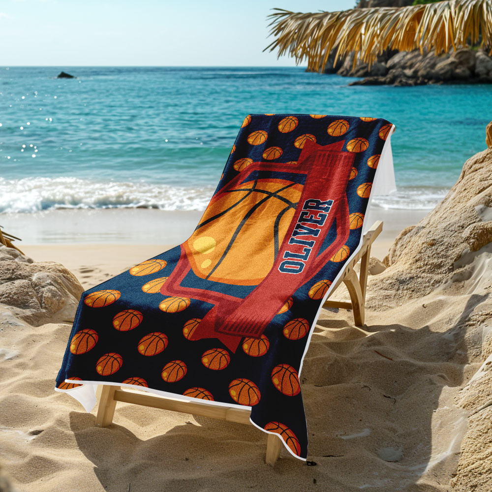 Individuelles Strandtuch Mit Namen, Ballspiele, Strandtuch, Sportgeschenke - dephotoblanket