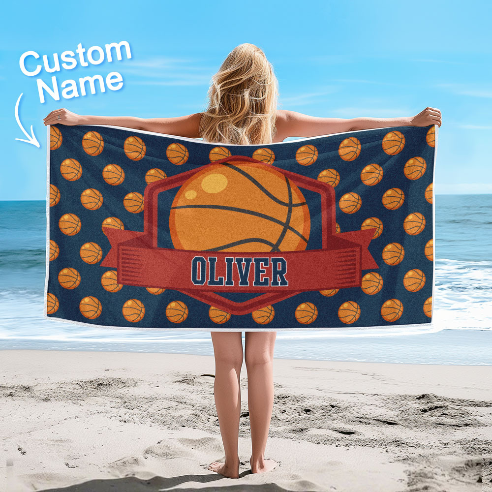 Individuelles Strandtuch Mit Namen, Ballspiele, Strandtuch, Sportgeschenke - dephotoblanket
