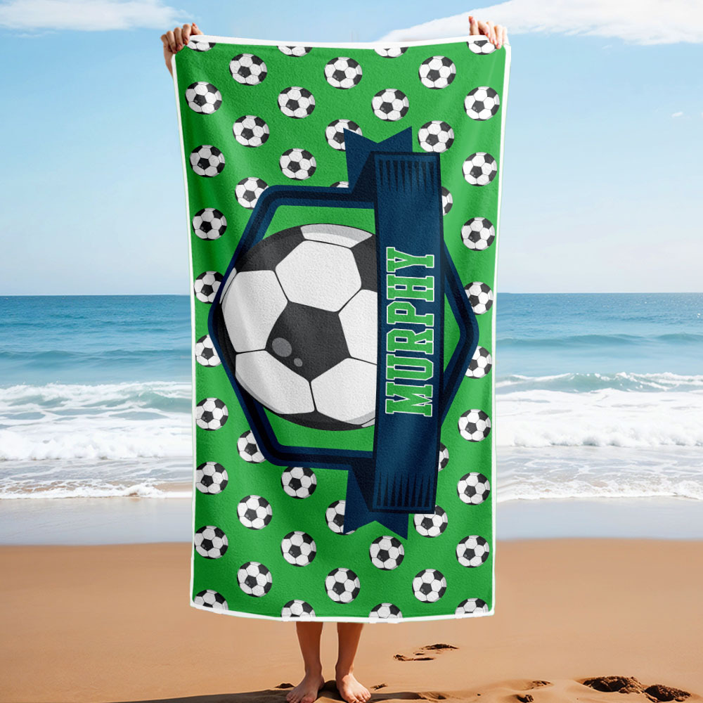 Individuelles Strandtuch Mit Namen, Ballspiele, Strandtuch, Sportgeschenke - dephotoblanket