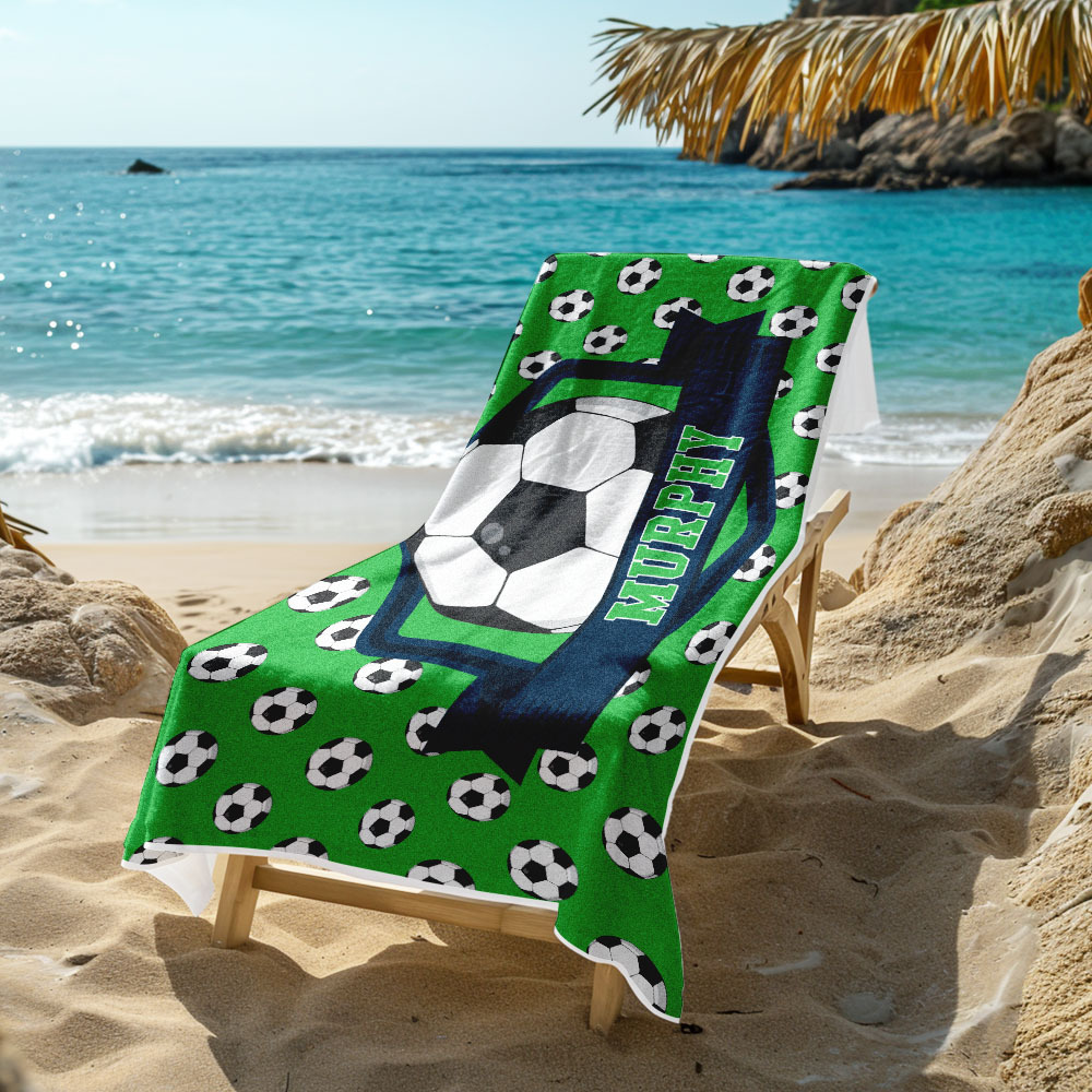Individuelles Strandtuch Mit Namen, Ballspiele, Strandtuch, Sportgeschenke - dephotoblanket