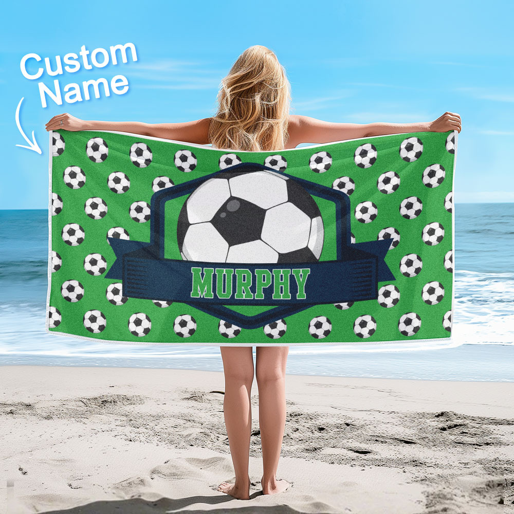 Individuelles Strandtuch Mit Namen, Ballspiele, Strandtuch, Sportgeschenke - dephotoblanket