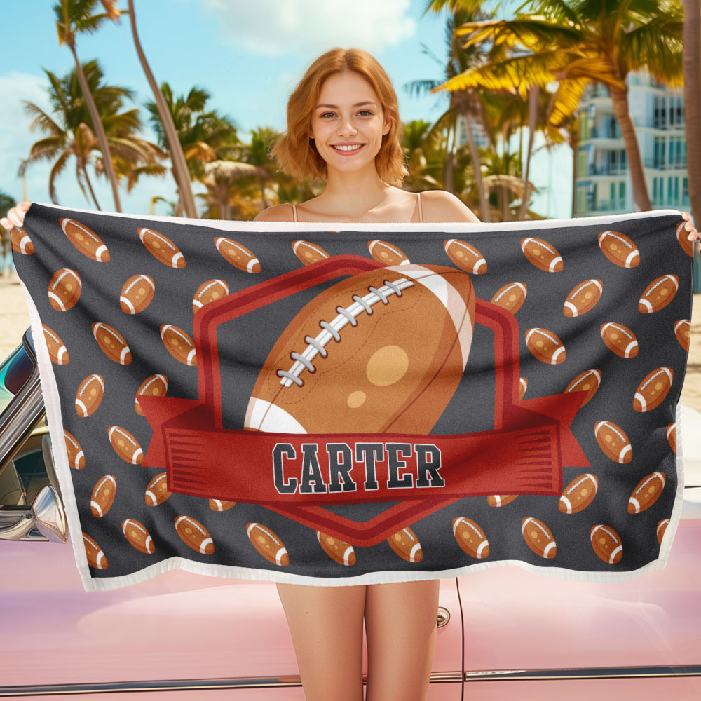 Individuelles Strandtuch Mit Namen, Ballspiele, Strandtuch, Sportgeschenke - dephotoblanket