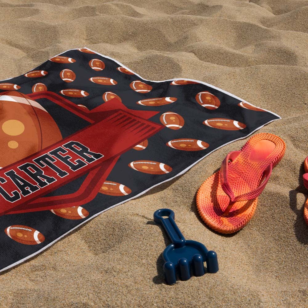 Individuelles Strandtuch Mit Namen, Ballspiele, Strandtuch, Sportgeschenke - dephotoblanket