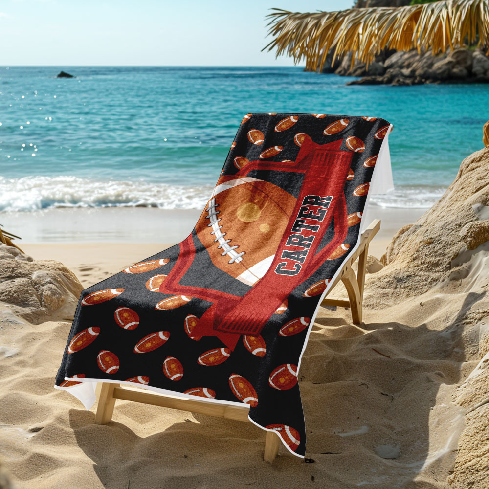Individuelles Strandtuch Mit Namen, Ballspiele, Strandtuch, Sportgeschenke - dephotoblanket
