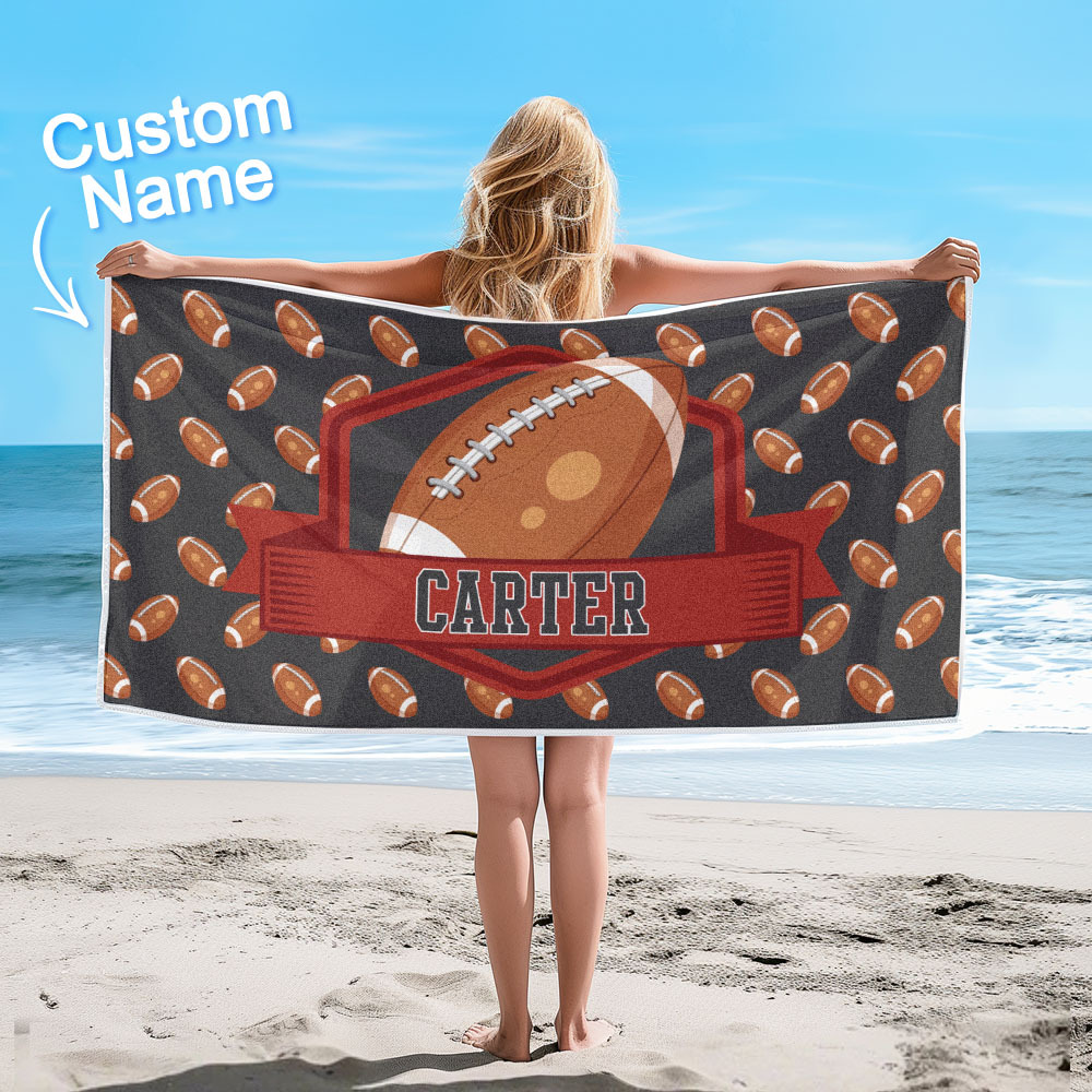 Individuelles Strandtuch Mit Namen, Ballspiele, Strandtuch, Sportgeschenke - dephotoblanket