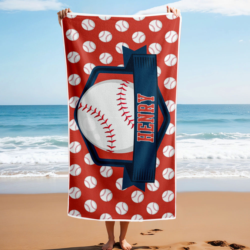 Individuelles Strandtuch Mit Namen, Ballspiele, Strandtuch, Sportgeschenke - dephotoblanket