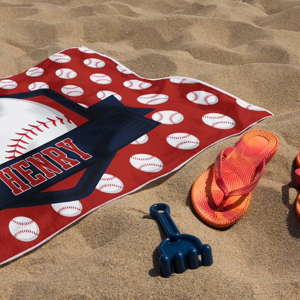 Individuelles Strandtuch Mit Namen, Ballspiele, Strandtuch, Sportgeschenke - dephotoblanket