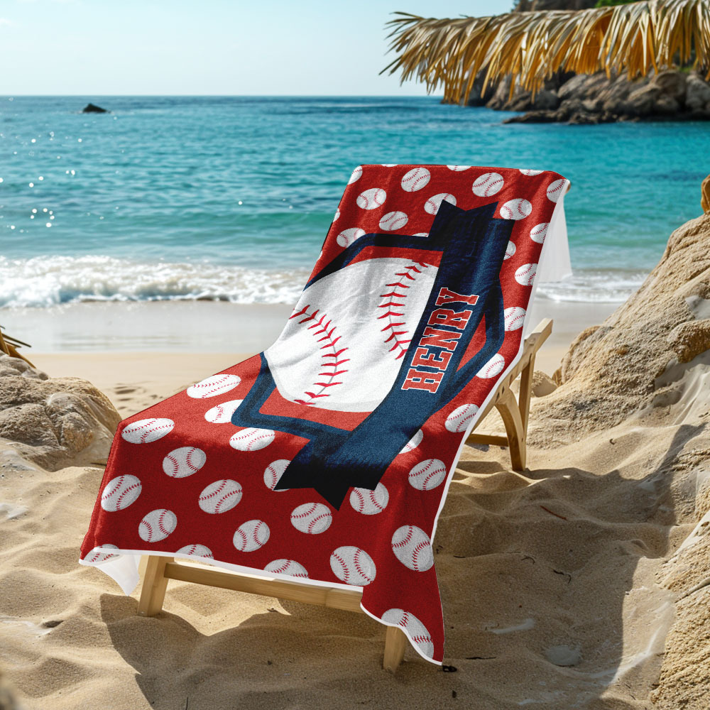 Individuelles Strandtuch Mit Namen, Ballspiele, Strandtuch, Sportgeschenke - dephotoblanket