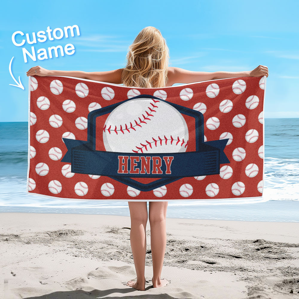 Individuelles Strandtuch Mit Namen, Ballspiele, Strandtuch, Sportgeschenke - dephotoblanket
