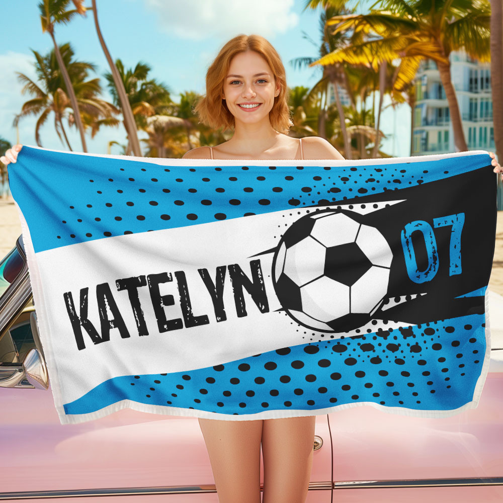 Personalisiertes Bälle-strandtuch Für Strandsport, Perfekte Geschenke - dephotoblanket