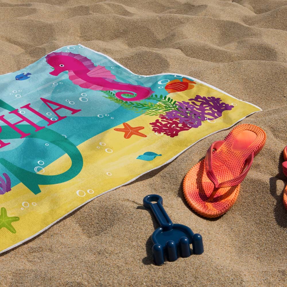 Personalisiertes Schönes Kinder-strandtuch Für Den Sommer, Unterwasserwelt-strandtuch - dephotoblanket