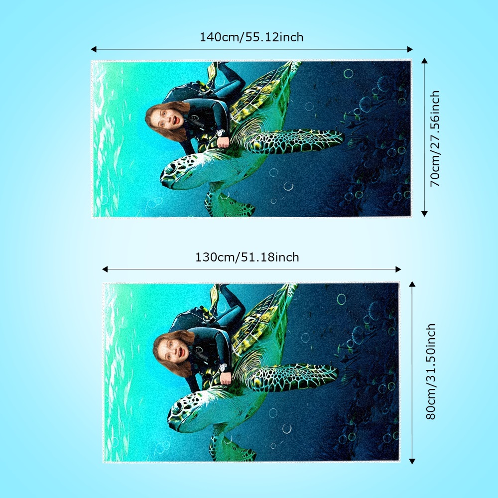 Strandtuch Mit Individuellem Foto Und Gesicht, Personalisierbar, Hai, Bestes Geschenk Für Kinder - dephotoblanket