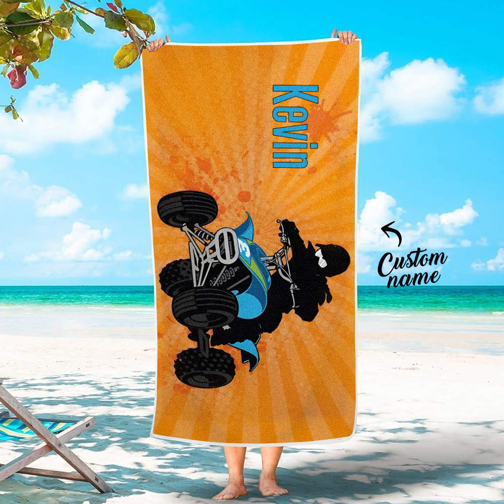 Individuell Personalisierte, Schöne Cartoon-auto-strandtücher Für Sommer Und Strand - dephotoblanket