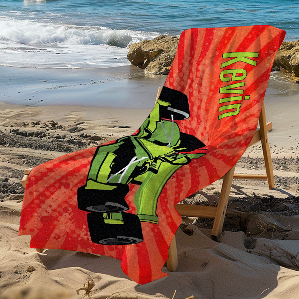 Individuell Personalisierte, Schöne Cartoon-auto-strandtücher Für Sommer Und Strand - dephotoblanket