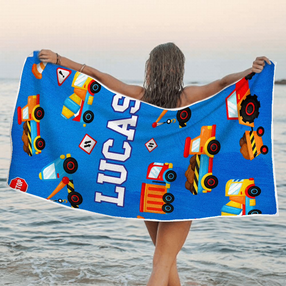 Personalisiertes Schönes Kinderhandtuch Für Sommer Und Strand - dephotoblanket