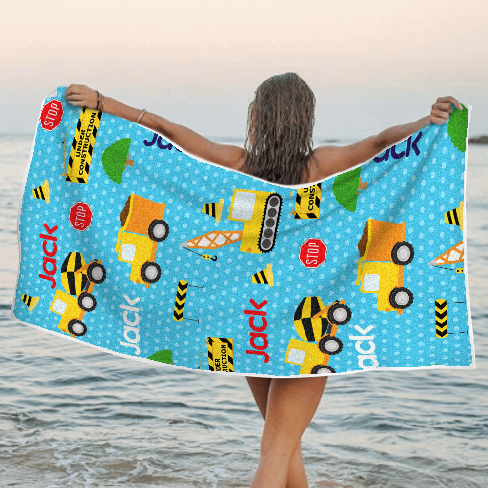 Personalisiertes Schönes Kinderhandtuch Für Sommer Und Strand - dephotoblanket