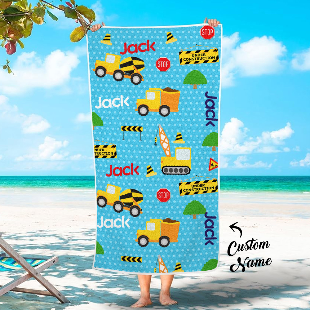 Personalisiertes Schönes Kinderhandtuch Für Sommer Und Strand - dephotoblanket