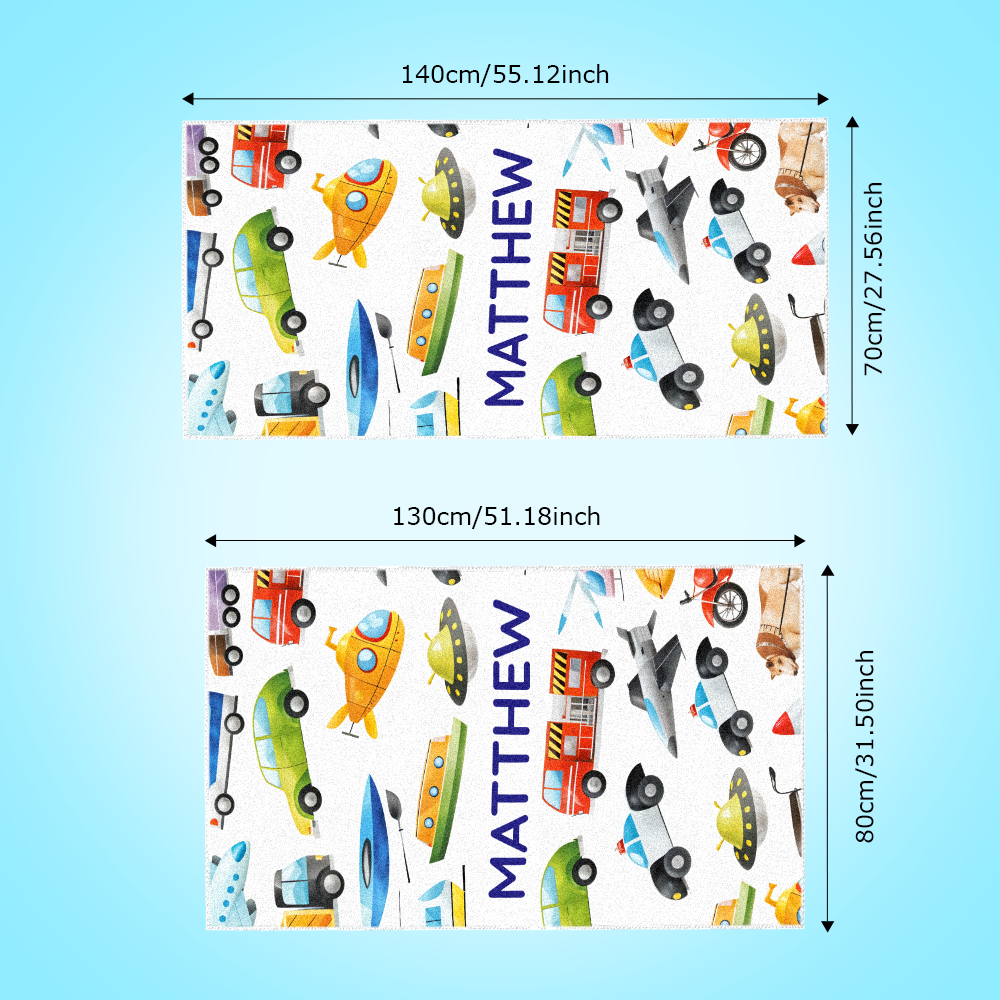 Personalisiertes Schönes Kinderhandtuch Für Sommer Und Strand - dephotoblanket