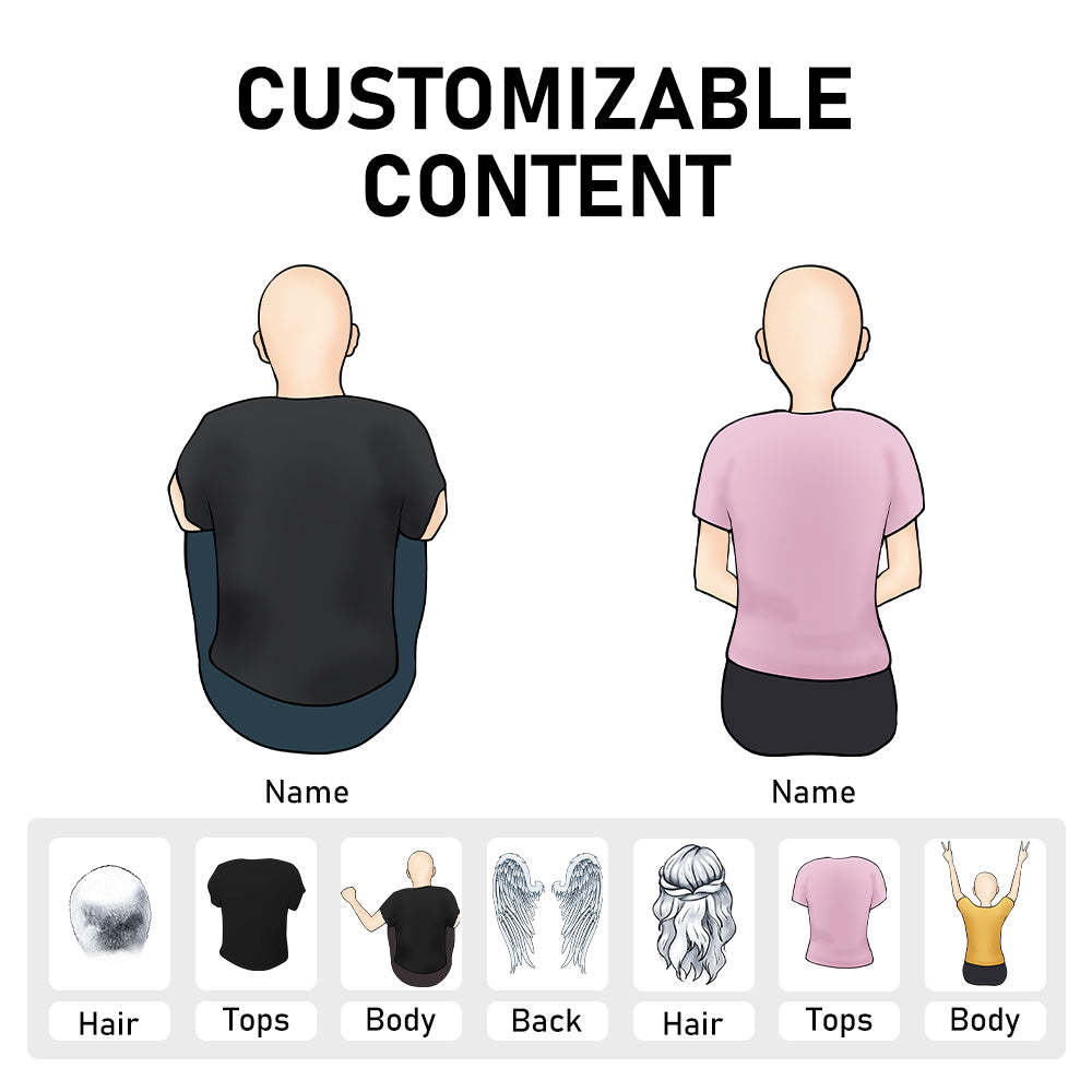 Benutzerdefinierter Schlüsselanhänger Memorial Herz Schlüsselanhänger Personalisierte Cartoon Bild Und Name Acryl Schlüsselanhänger - dephotoblanket