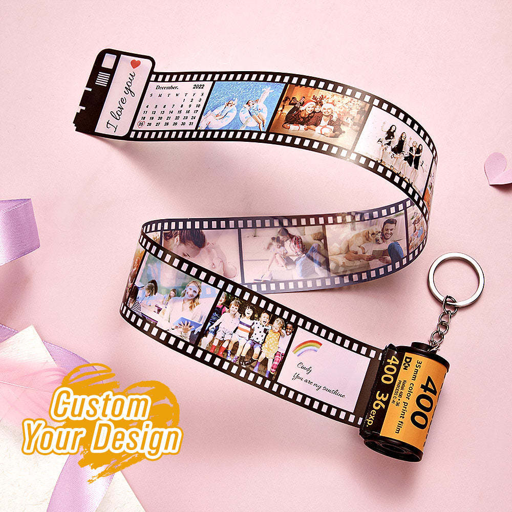 Benutzerdefinierte Kamerarolle Schlüsselanhänger Personalisierte Film Schlüsselanhänger Geschenke Für Liebhaber - dephotoblanket