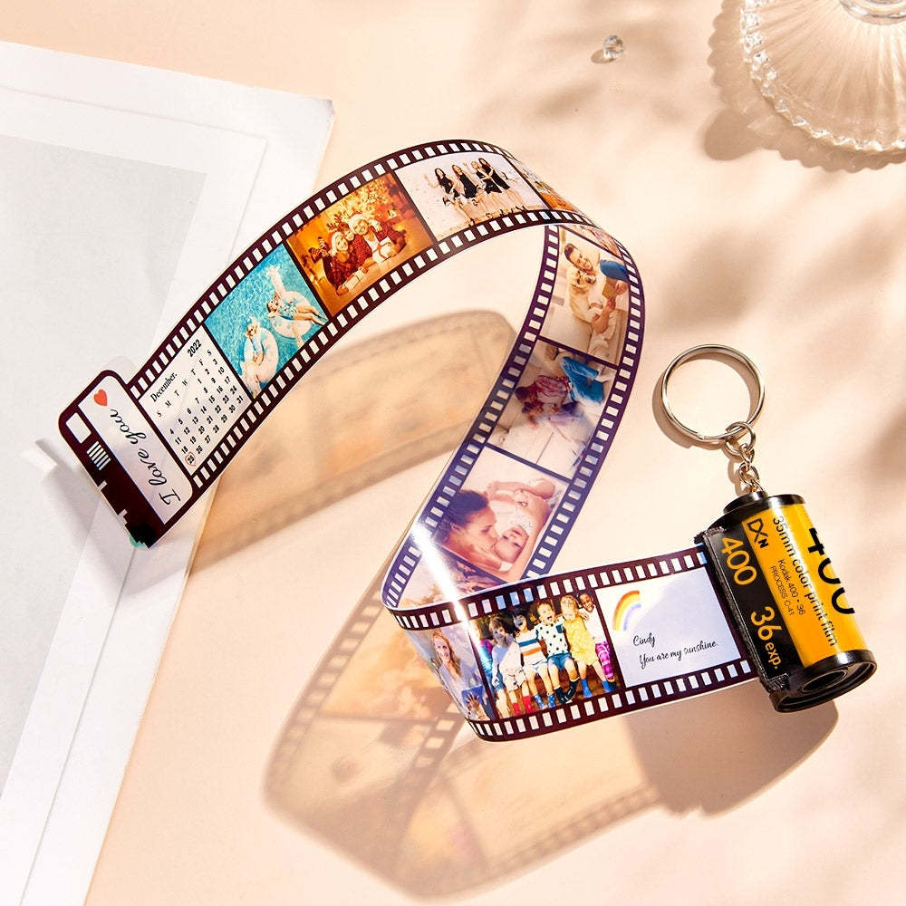 Benutzerdefinierte Kamerarolle Schlüsselanhänger Personalisierte Film Schlüsselanhänger Geschenke Für Liebhaber - dephotoblanket