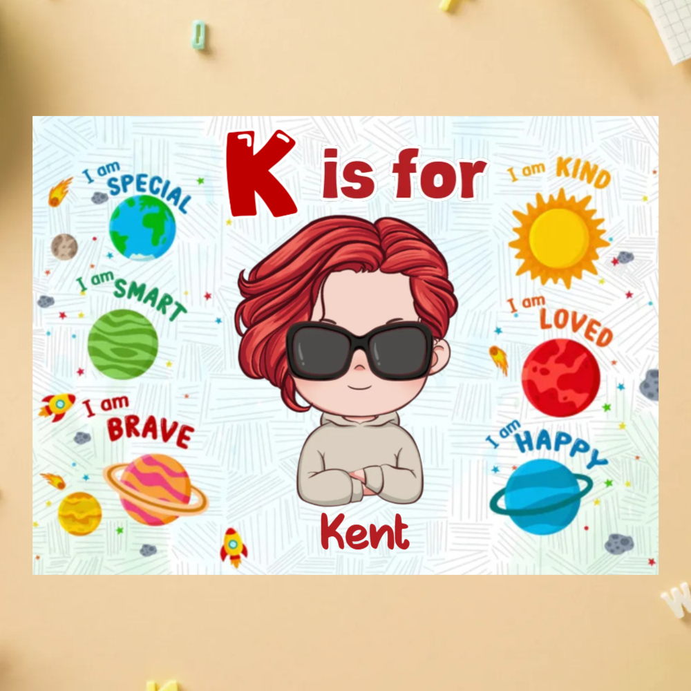 Individuelles Sonnensystem-puzzle, Geschenk Für Kinder, Lustiges Und Ansprechendes Personalisiertes Puzzle Mit Dem Namen Ihres Kindes - dephotoblanket
