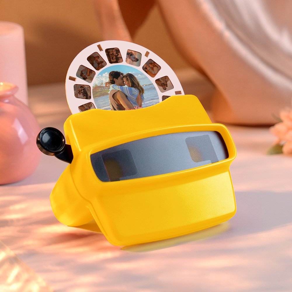 Benutzerdefinierter 3d-sucher Und Rolle – Personalisiertes Weihnachtsgeschenk Mit Ihren Eigenen Fotos. Text- Und Fotobetrachter. Mehrere Filme Verfügbar