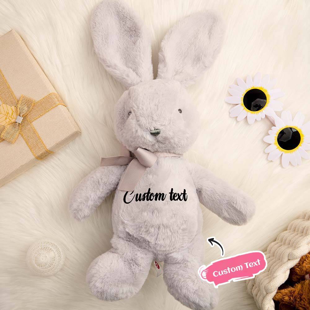 Personalisiertes Hasen-plüschtier-geschenk Für Kinder - dephotoblanket