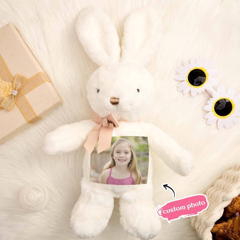 Personalisiertes Hasen-plüschtier-geschenk Für Kinder - dephotoblanket