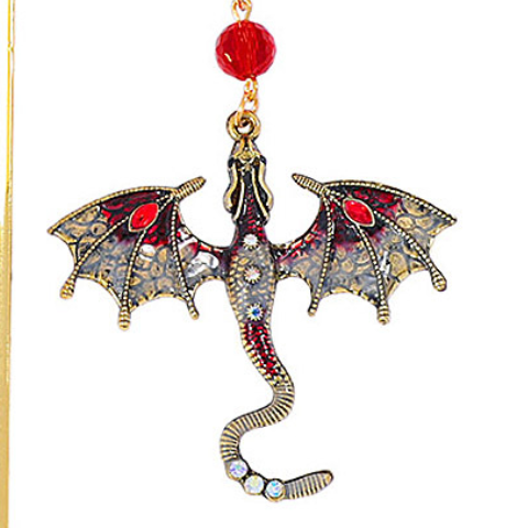 Personalisiertes Lesezeichen Mit Drachenschwert – Personalisierter Name, Fantasy-anhänger Mit Geflügeltem Drachen, Metall, Geschenk Für Buchliebhaber - dephotoblanket