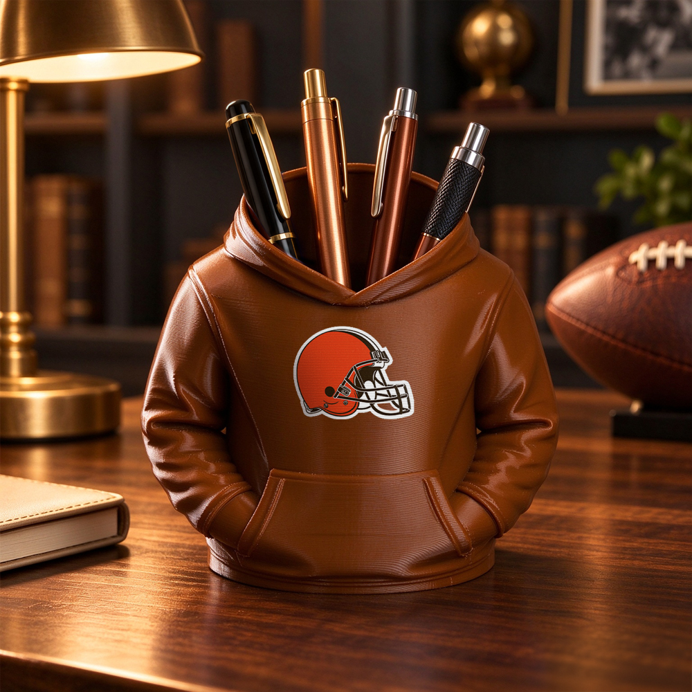 3D-gedruckter Fußball-Hoodie-Stifthalter | Team-Schreibtisch-Organizer - dephotoblanket