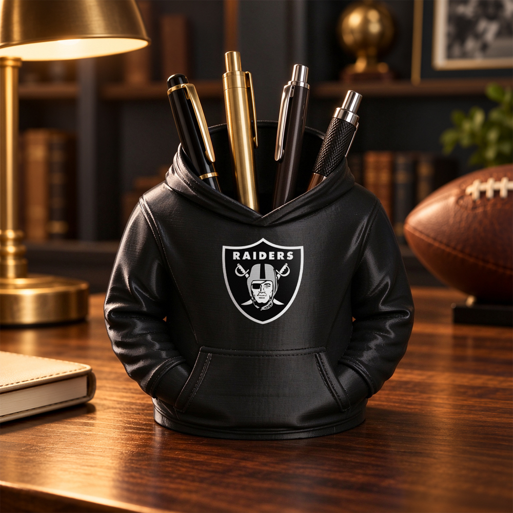 3D-gedruckter Fußball-Hoodie-Stifthalter | Team-Schreibtisch-Organizer - dephotoblanket